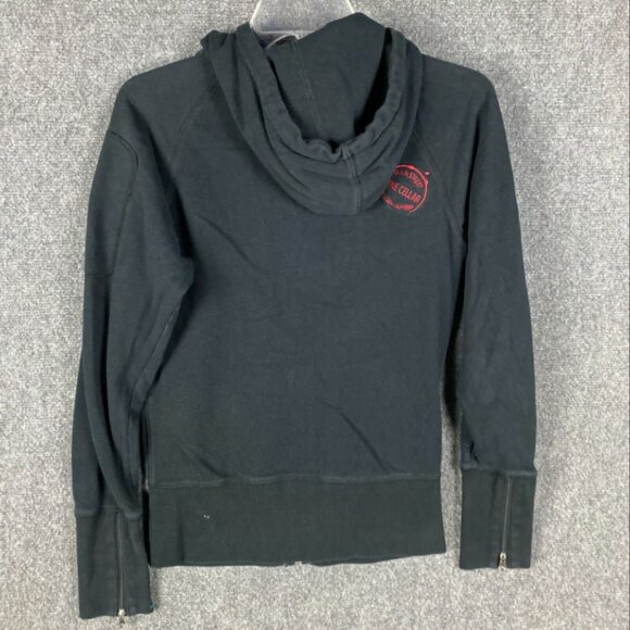 TYR Hoodie Women's Medium Full Zip Distressed 100% Cotton Drawstring M - Picture 2 of 10